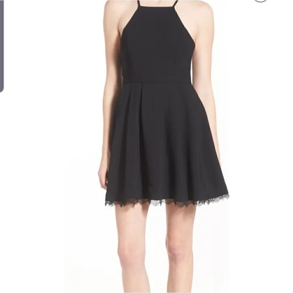NWT Lovers+friends Cocktail Fit & Flare black Dres